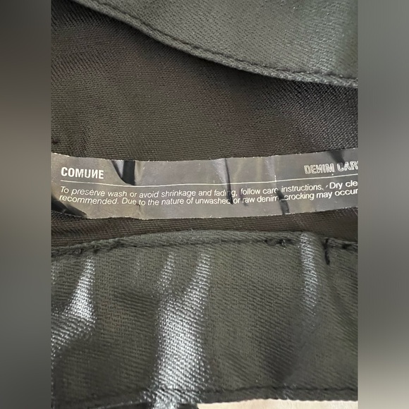NWT Comune Black Coated Slim-fit XL Denim Jacket - Picture 5 of 6